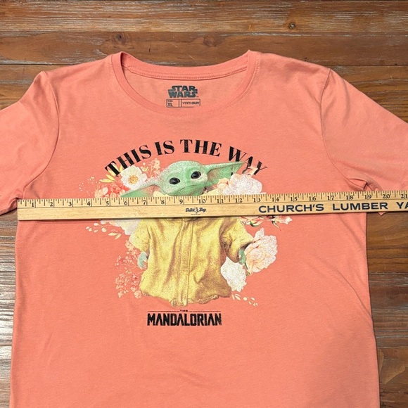 Star Wars Youth  T-Shirt - Orange-Peach Color with Grogu  “Baby Yoda XL - Picture 7 of 9